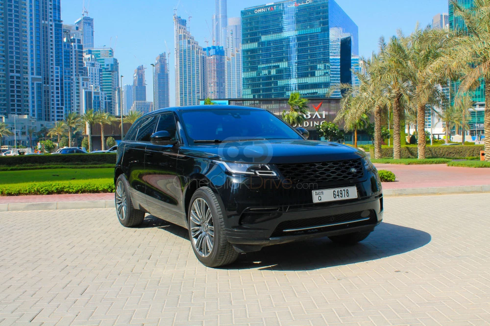 Black Land Rover Range Rover Velar 2019 for rent in Dubai 7
